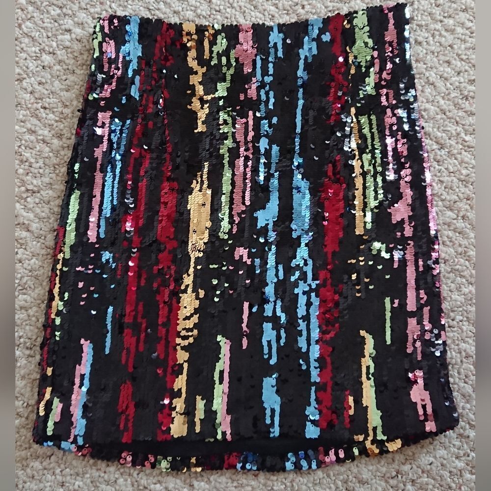 Heartloom dean sequin skirt in multi color size M